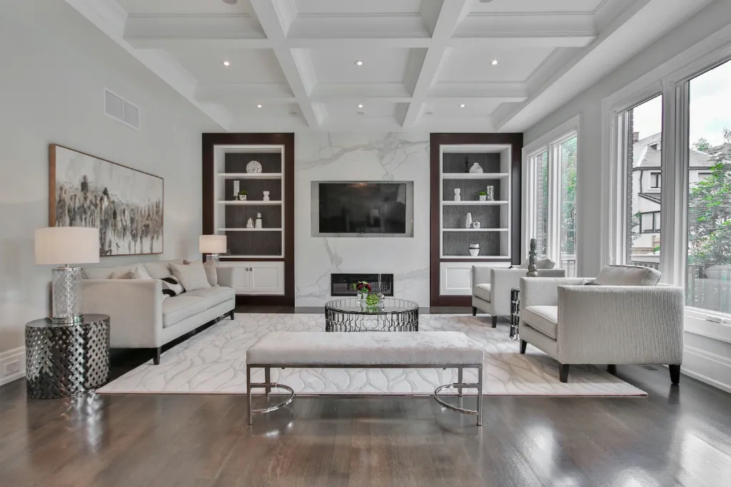Luxurious interior retreat showcasing natural textures, a muted color palette, and elegant relaxation spaces.