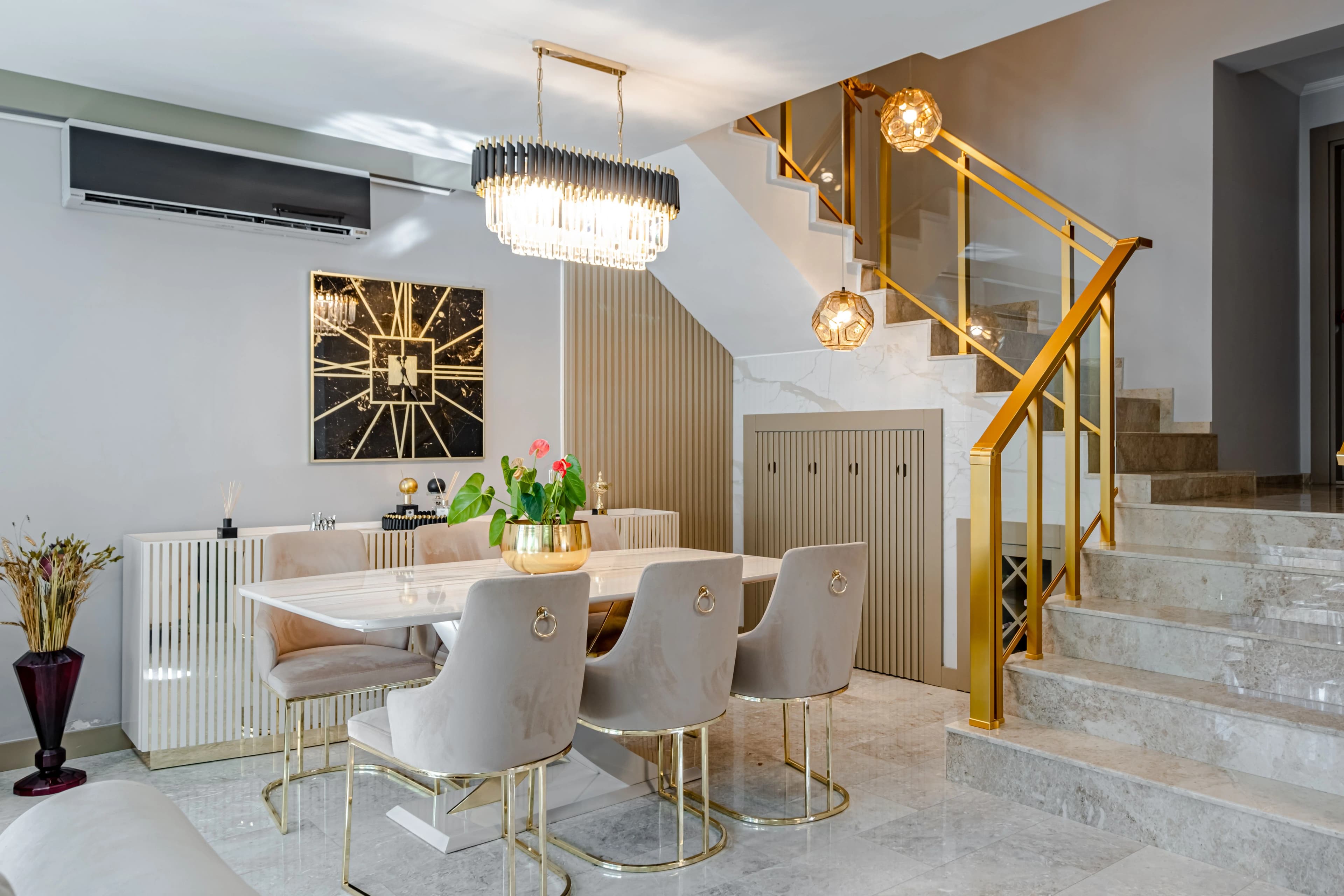 Spa-like oasis dining interior